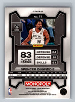 Spencer Dinwiddie 2023 2024 Panini Prizm Monopoly Purple Wave Series Mint Card #11