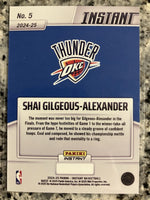 Shai Gilgeous-Alexander 2025 Panini Instant NBA Champions Series Mint Card #5
