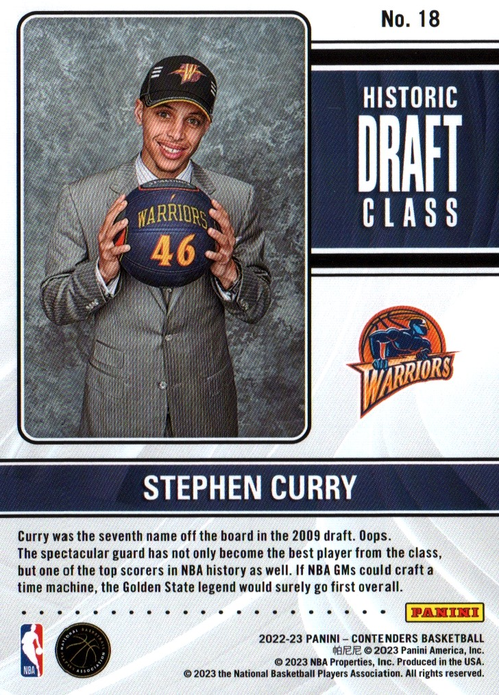 2018-19 Panini Contenders Draft Picks Stephen Curry #49 Golden State  Warriors