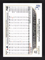 Carlos Santana 2022 Topps Chrome Aqua Mini-Diamond Refractor Series Mint Card #143 Only 199 Made