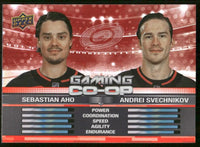 Sebastian Aho/Andrei Svechnikov 2024 2025 Upper Deck Gaming Co-Op Series Mint Card #CGO25