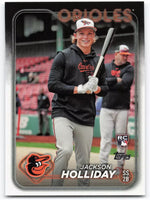 Jackson Holliday 2024 Topps Factory Set Variation Series Mint Rookie Card #697