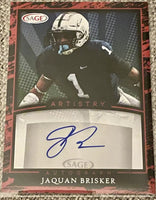 Jaquan Brisker 2022 SAGE Artistry Red Autograph Series Mint Rookie Card #A-JB