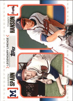 Warren Spahn and Tommy Hanson 2010 Topps Legendary Lineage Series Mint Card #LL14