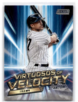 Giancarlo Stanton 2023 Stadium Club Virtuosos of Velocity Series Mint Card #VV-12