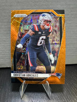 Christian Gonzalez 2024 Panini Prizm Orange Laser Prizm Series Mint Card #198