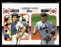 Gary Carter and David Wright 2010 Topps Legendary Lineage Series Mint Card #LL18