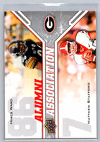 Hines Ward Matthew Stafford 2009 Upper Deck Draft Edition Alumni Association Mint Card #234