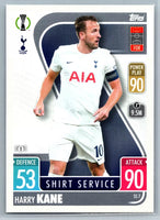 Harry Kane 2021 2022 Topps Match Attax EXTRA UEFA Shirt Service Series Mint Card #SS7