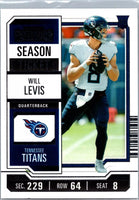 Will Levis 2023 Panini Contenders Season Ticket Series Mint Rookie Card #97