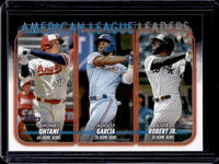Shohei Ohtani / Adolis Garcia Luis Robert Jr 2024 Topps American League Leaders Series Mint Card #179