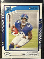 Malik Nabers 2024 Panini Donruss Rated Rookie Series Mint Rookie Card #383