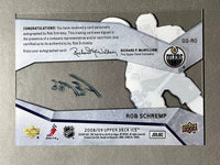 Rob Schremp 2008 2009 Upper Deck Ice Glacial Graphs Autographed Card # GG-RO