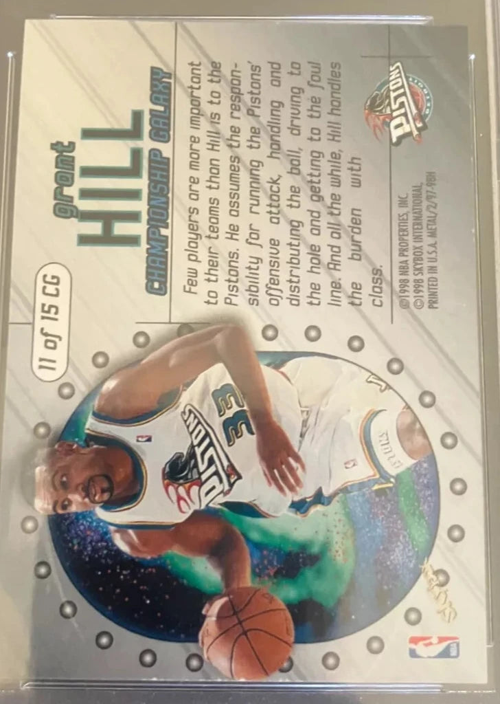 Grant Hill 1997 1998 Metal Universe Championship Galaxy Series 