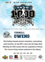 Terrell Owens 2006 Upper Deck Football 1000 Receiving Club Series Mint Card #1KRE-TO