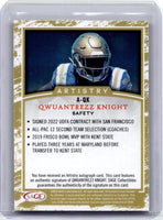Qwuantrezz Knight 2022 SAGE Artistry Autograph Series Mint Rookie Card #A-QK
