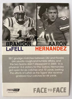 Aaron Hernandez Brandon LaFell 2010 Press Pass PE Face to Face Series Mint Card #FF8