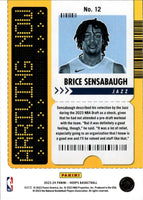 Brice Sensabaugh 2023 2024 Panini NBA Hoops Arriving Now Series Mint Card #12