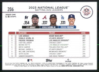 Luis Arraez/Ronald Acuna Jr./Freddie Freeman 2024 Topps National League Leaders Series Mint Card #206
