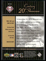 Mike Schmidt 2001 Upper Deck Hall of Famers 20th Century Showcase Mint Card #S10