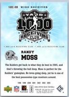 Randy Moss 2006 Upper Deck Football 1000 Receiving Club Series Mint Card #1KRE-RM