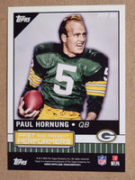 Aaron Rodgers / Paul Hornung 2015 Topps Past and Present Performers Series Mint Card #PPP-RH