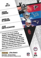 Drake London/Amon-Ra St. Brown/Juju Smith-Schuster 2023 Panini Prestige Alma Maters Series Mint Card #AM-25