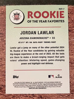 Jordan Lawlar 2024 Bowman Chrome Rookie Of The Year Favorite Series Mint Rookie Card #ROY-7