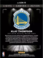 Klay Thompson 2018 2019 Panini NBA Hoops Lights Camera Action Series Mint Card #LCA13
