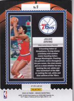 Julius Erving 2023 2024 Panini Mosaic Jam Masters Silver Prizm Series Mint Card #9