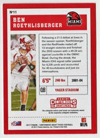 Ben Roethlisberger 2017 Panini Contenders Season Ticket Series Mint Card #11