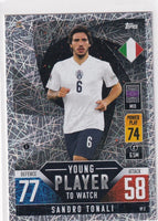 Sandro Tonali 2022 2023 TOPPS Match Attax Young Player to Watch Series Mint Card #YP2