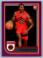 Christian Koloko 2022 2023 Hoops Purple Parallel Series Mint Rookie Card #261