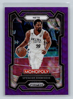 Spencer Dinwiddie 2023 2024 Panini Prizm Monopoly Purple Wave Series Mint Card #11