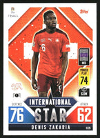 Denis Zakaria 2022 2023 TOPPS Match Attax International Stars Series Mint Card #IS26