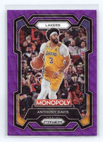 Anthony Davis 2023 2024 Panini Prizm Monopoly Purple Wave Series Mint Card #41