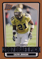 2007 Topps Draft Picks and Prospects Football complete mint hand collated 155 card set LOADED with rookie cards including Adrian Peterson and Calvin Johnson PLUS