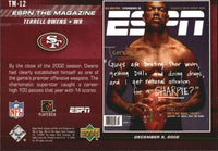 2005 Upper Deck ESPN Magazine Covers Insert Set with Tom Brady and Brett Favre plus