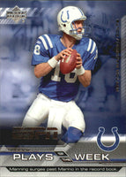 2005 Upper Deck ESPN Plays of the Week Insert Set with Roethlisberger, Favre and Manning Plus