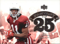 2006 Upper Deck Fantasy Top 25 Insert Set with Tom Brady and Peyton Manning Plus