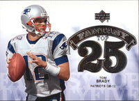 2006 Upper Deck Fantasy Top 25 Insert Set with Tom Brady and Peyton Manning Plus