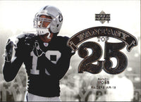2006 Upper Deck Fantasy Top 25 Insert Set with Tom Brady and Peyton Manning Plus