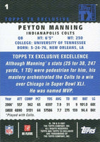 2007 Topps TX Exclusive Football Series Complete Mint Basic 100 Card Set