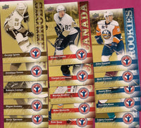 2009 2010 Upper Deck National Hockey Card Day Insert Set with Wayne Gretzky, Sidney Crosby and John Tavares Rookie Plus
