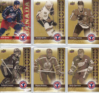 2009 2010 Upper Deck National Hockey Card Day Insert Set with Wayne Gretzky, Sidney Crosby and John Tavares Rookie Plus