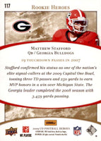 Matthew Stafford 2009 Upper Deck Heroes Series Mint ROOKIE Card #117