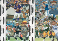 2010 Panini Threads Football Series 150 Card Basic Set with Brett Favre, Peyton Manning, Tom Brady and Aaron Rodgers Plus