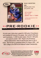 Cam Newton 2011 Sage Hit Series Pre Rookie Series Mint Rookie Year Card #PR1