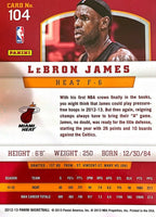 Miami Heat 2012 2013 Panini Team Set with Lebron James, Dwayne Wade, Ray Allen+