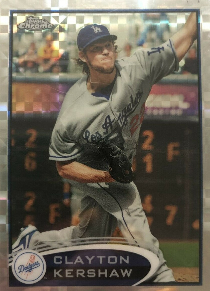 Clayton Kershaw 2012 Topps Chrome XFRACTOR Version Card #112